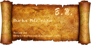 Burka Mónika névjegykártya