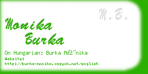 monika burka business card